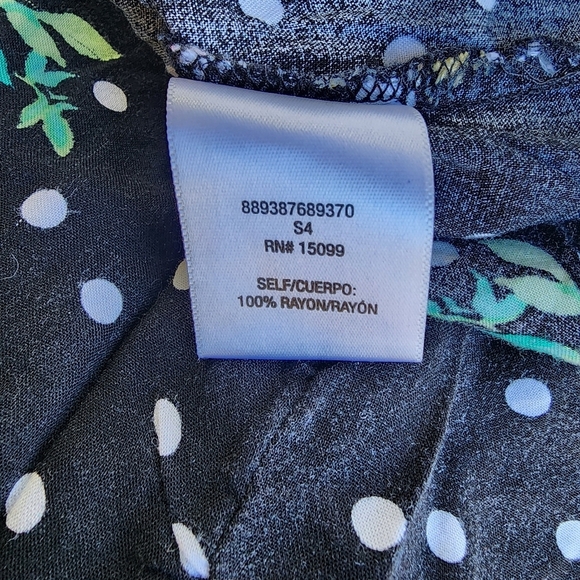 Bongo Maxi Dress Womens Black Yellow Sunflower Strapless Chic Floral Ruffle Sz S - Picture 9 of 13